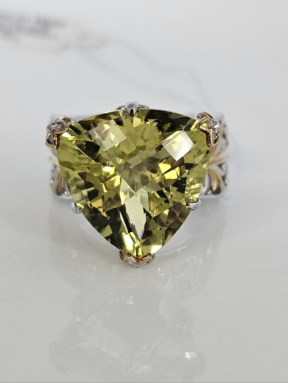 Retired Gems En Vogue Praseolite Ring Palladium Sterling Silver 24k Sz 8! NWT